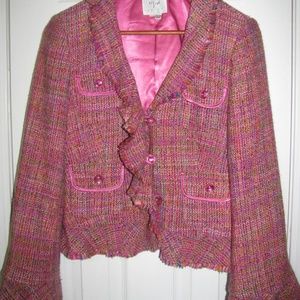 Pink Tweed Boucle Jacket